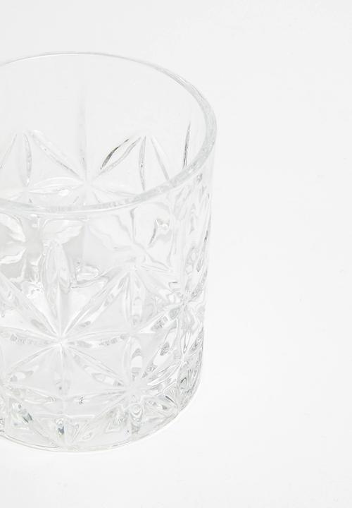 Excellent Houseware - Crista drinking glass set of 4- clear
