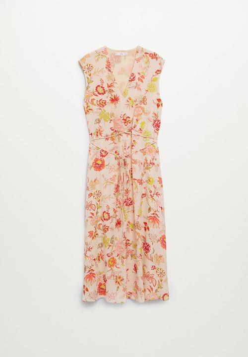 MANGO - Dress windo - light beige