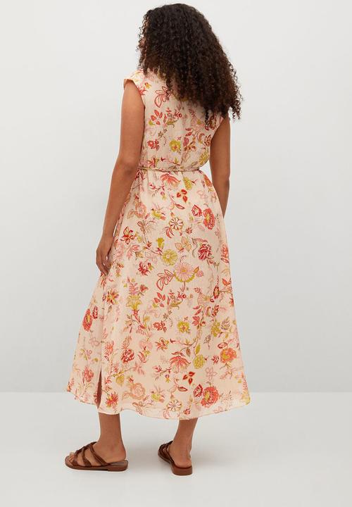 MANGO - Dress windo - light beige