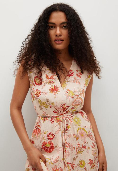 MANGO - Dress windo - light beige