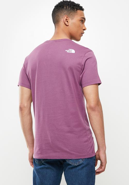 The North Face - Mens short sleeve mountain line tee - purple