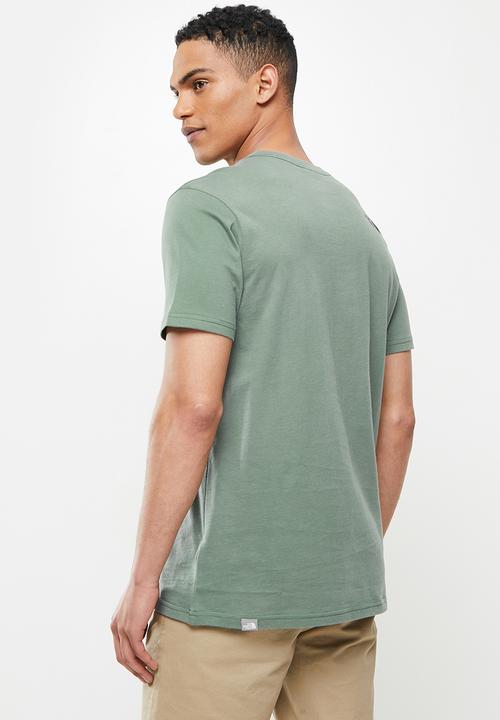 The North Face - Mens short sleeve mountain line tee - khaki