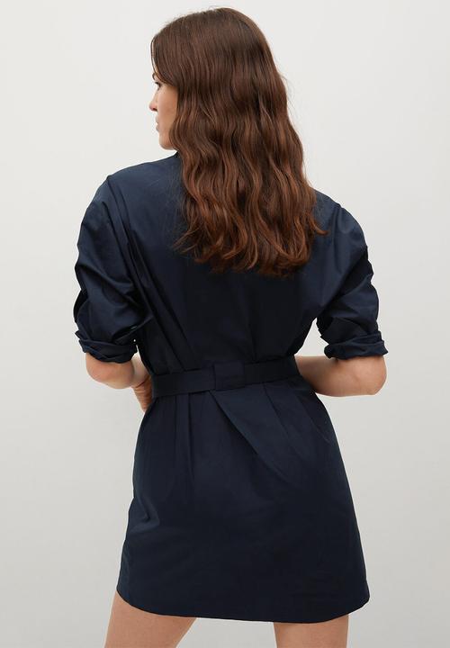 MANGO - Dress mexi1-h - navy