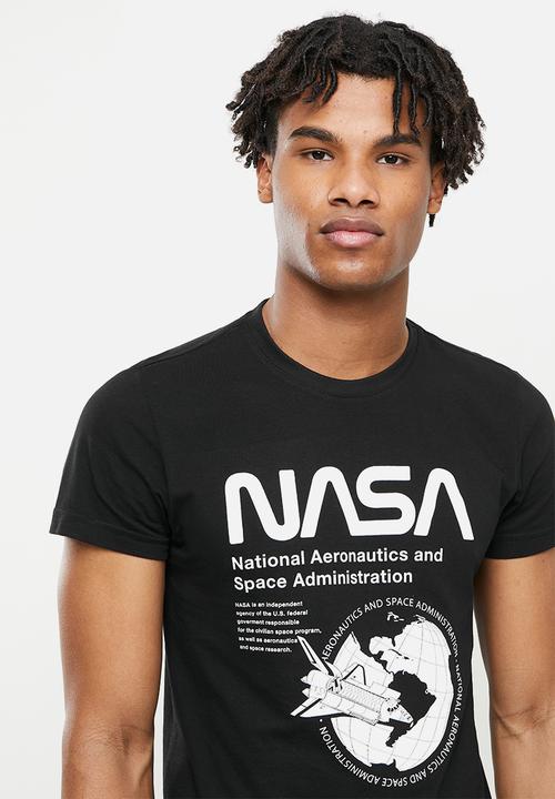 STYLE REPUBLIC - Buz nasa printed crew neck tee - black
