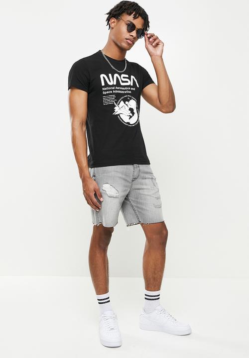 STYLE REPUBLIC - Buz nasa printed crew neck tee - black