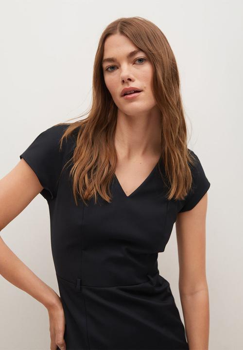 MANGO - Dress cofi-a - black