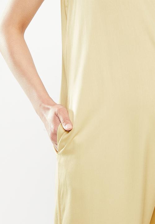 edit Maternity - V-neck woven feeding friendly jumpsuit - stone