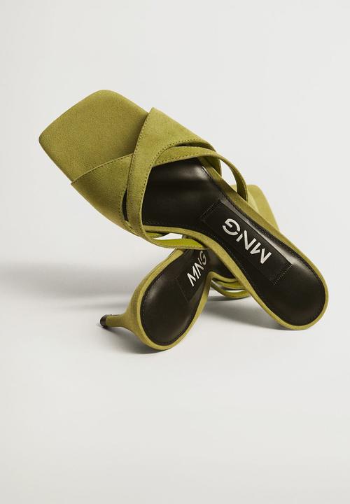 MANGO - Rachel leather heel - green