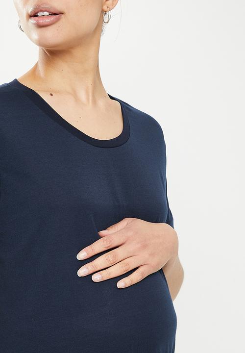 edit Maternity - Maternity 2-pack short sleeve tee - navy & white