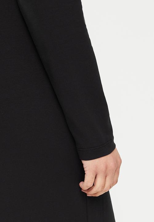 Superbalist - Long sleeve nursing tee dress - black