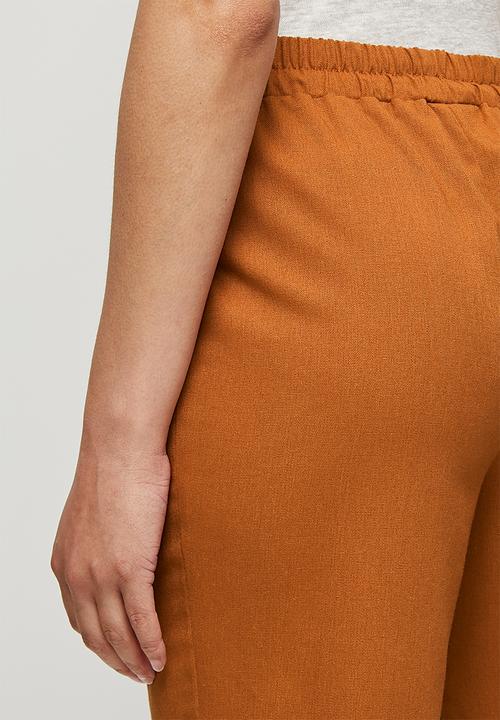 edit - Linen drawcord trouser - tobacco