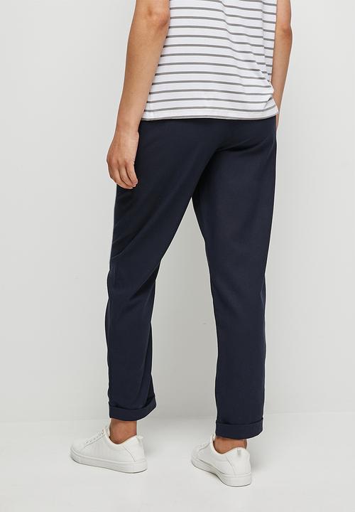 edit - Linen drawcord trouser - navy
