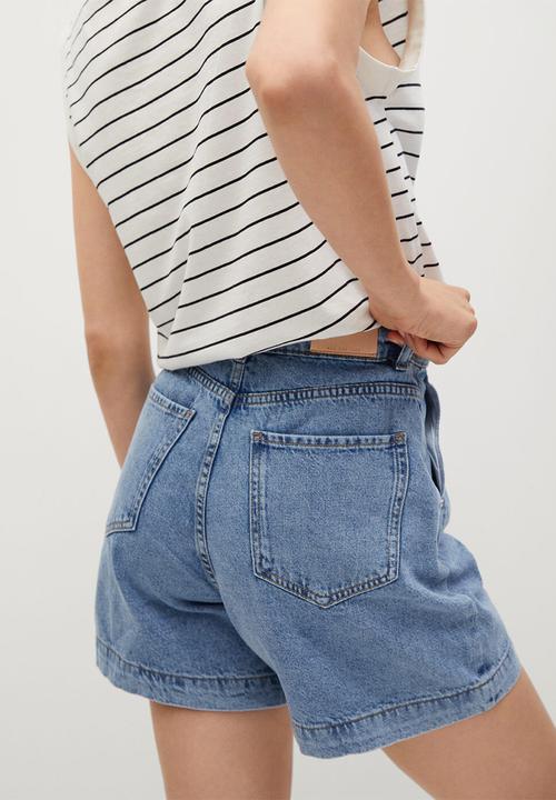 MANGO - Shorts regina - open blue