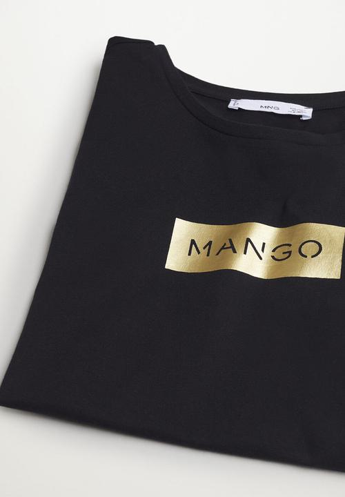MANGO - T-shirt pstmango - black