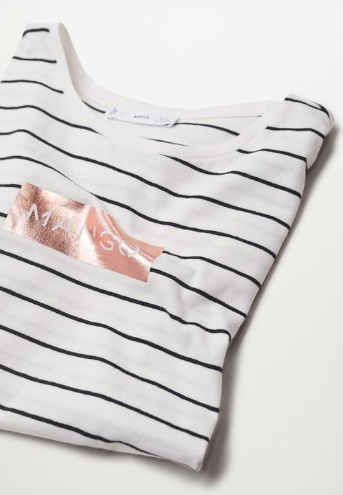 MANGO - T-shirt pstmango - natural