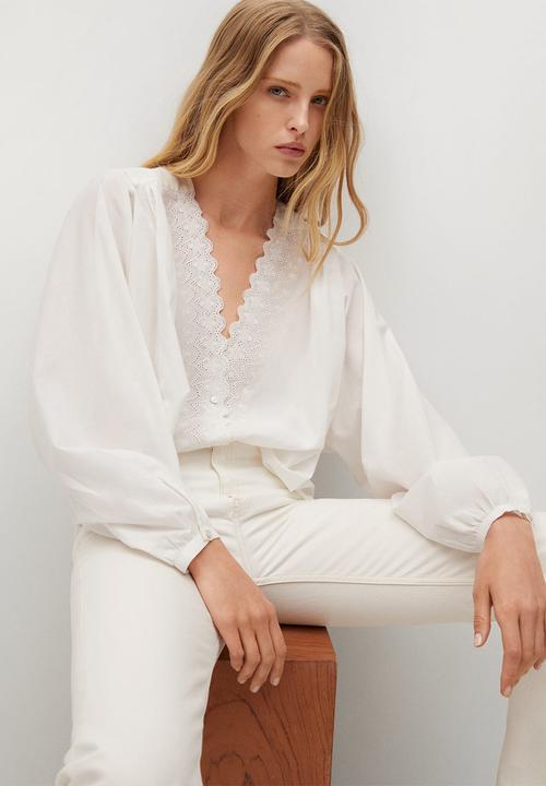 MANGO - Blouse water - natural