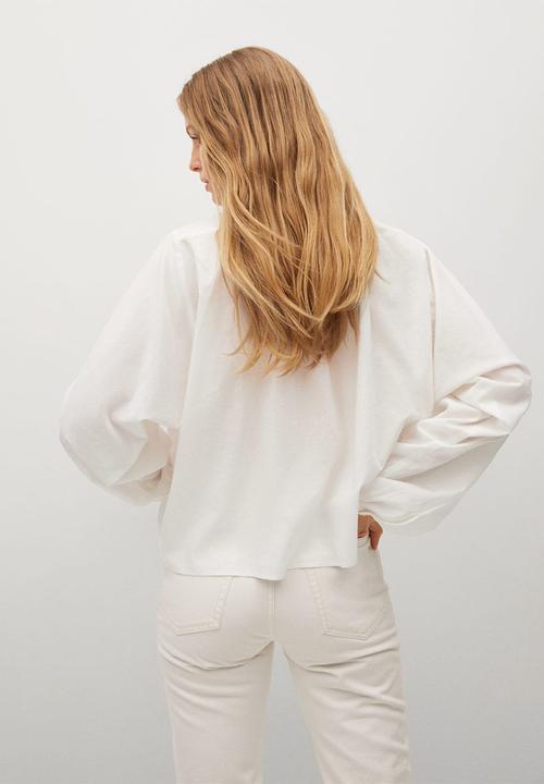 MANGO - Blouse water - natural