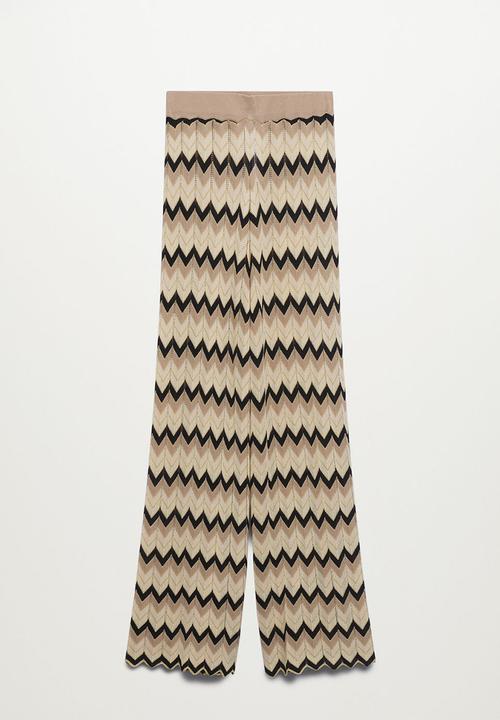 MANGO - Trousers marfil - light beige
