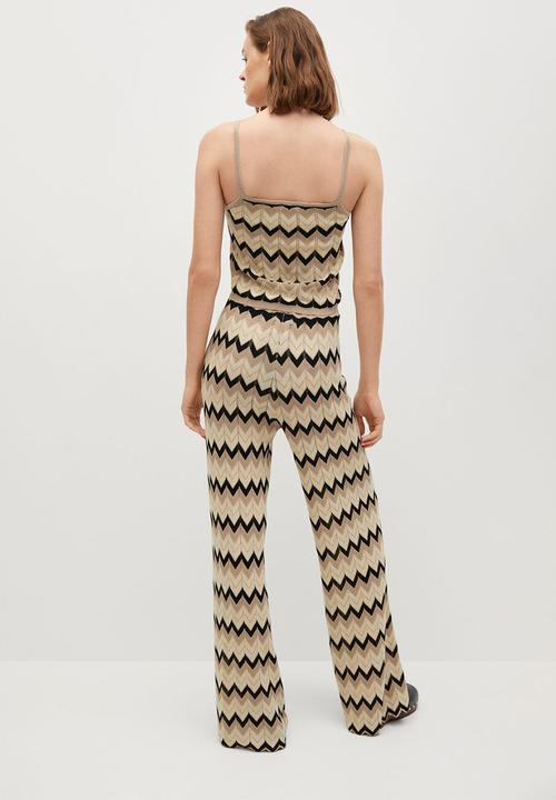 MANGO - Trousers marfil - light beige