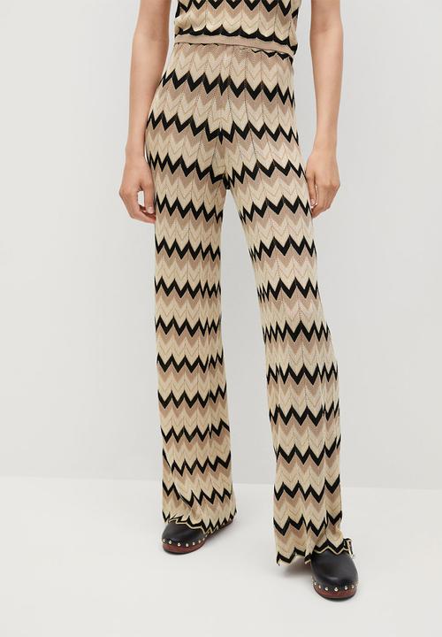MANGO - Trousers marfil - light beige