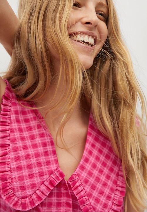 MANGO - Blouse greta - bright pink