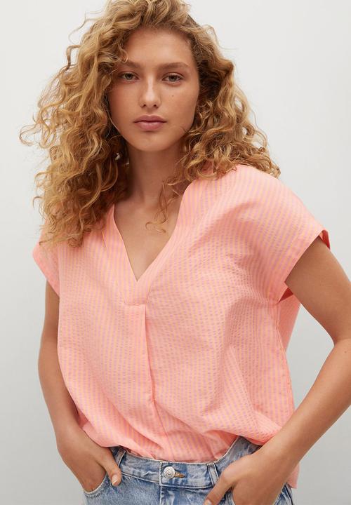 MANGO - Blouse gondole - light pastel pink