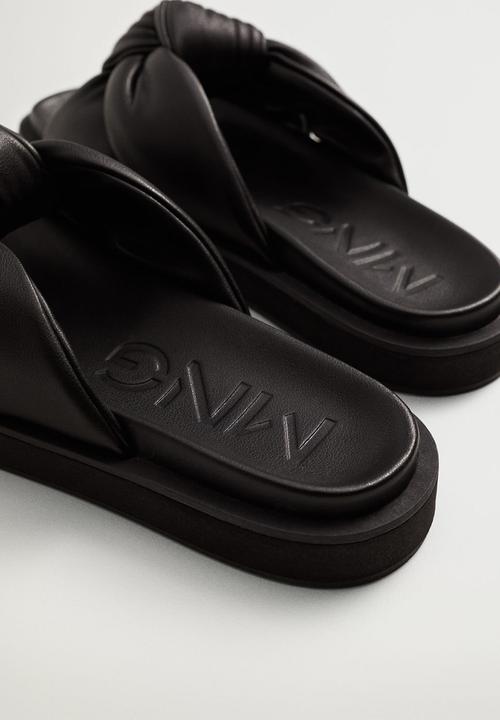 MANGO - Ponta sandal - black