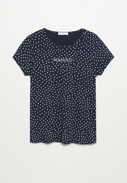 MANGO - T-shirt mangofi-h - navy