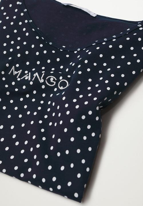 MANGO - T-shirt mangofi-h - navy