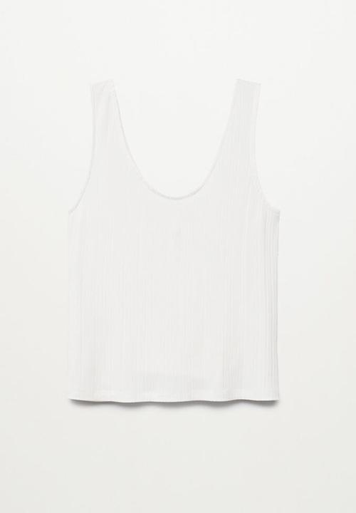 MANGO - Top cintia - white