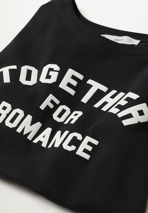 MANGO - T-shirt psttoge - black