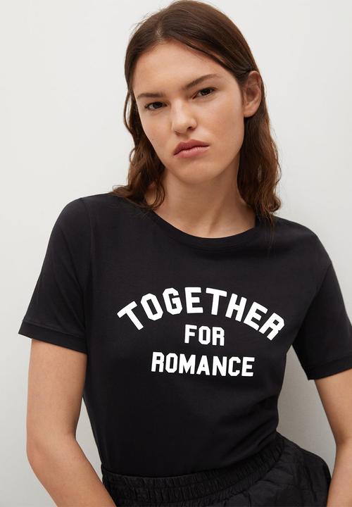 MANGO - T-shirt psttoge - black