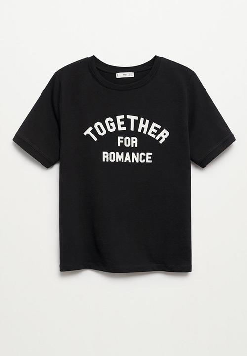 MANGO - T-shirt psttoge - black