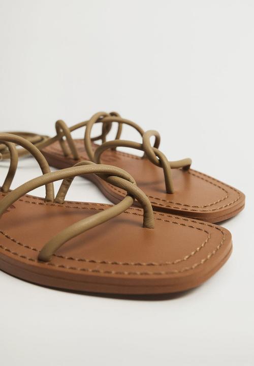 MANGO - Turtle sandal - dark green