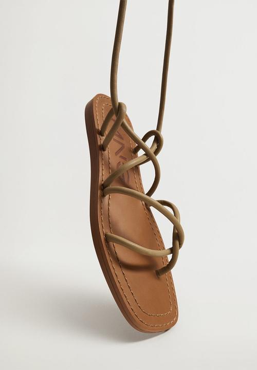 MANGO - Turtle sandal - dark green