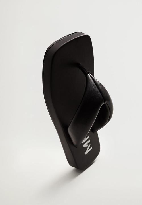 MANGO - Foam sandal - black