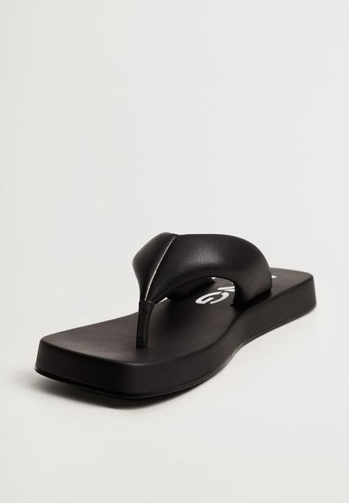 MANGO - Foam sandal - black
