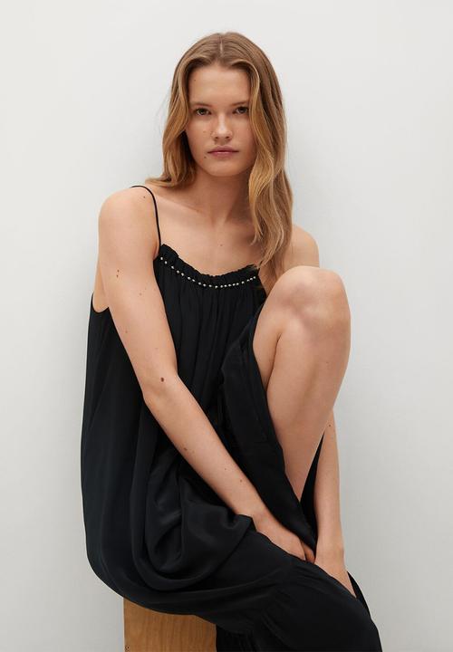MANGO - Dress vale - black