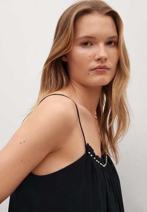 MANGO - Dress vale - black