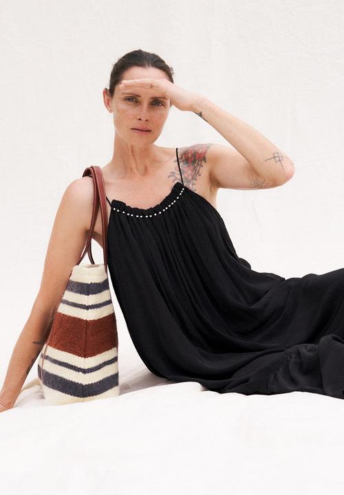 MANGO - Dress vale - black