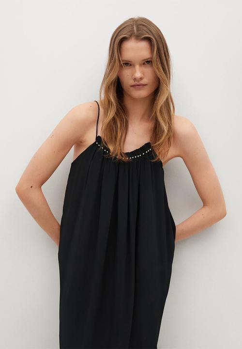 MANGO - Dress vale - black