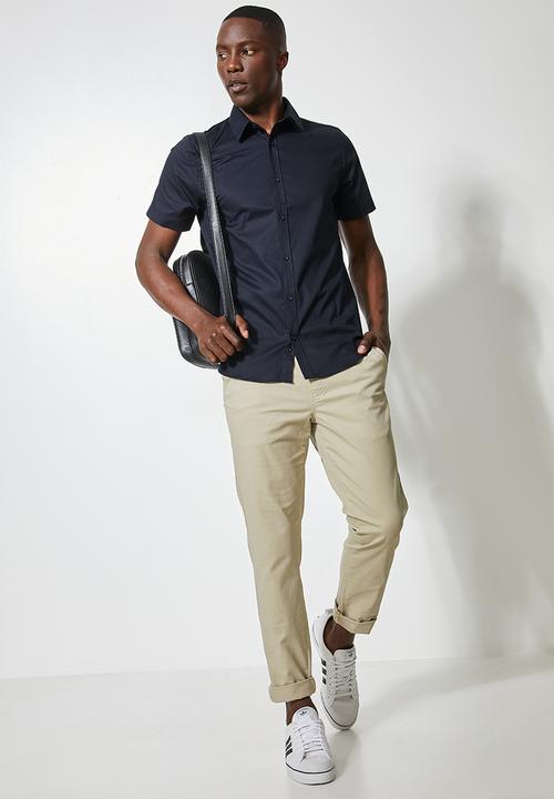 Superbalist - Slim fit short sleeve shirt - navy