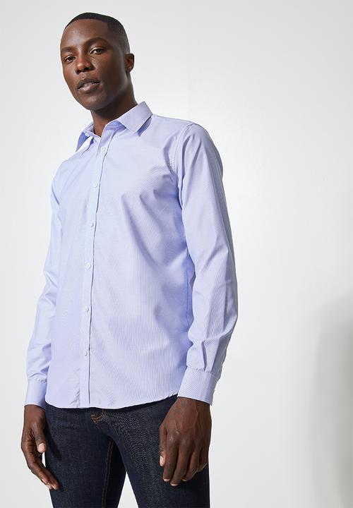 Superbalist - Jos slim stripe shirt - blue