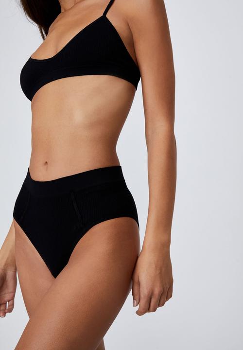 Cotton On - Seamfree mumdie bikini brief - black