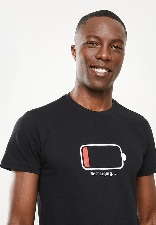 Superbalist - Graphic tee sleep set - black & grey