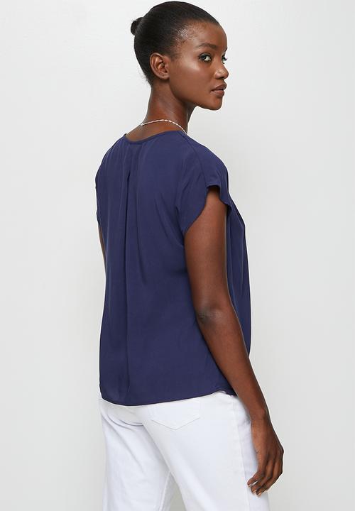 edit - Pleat detail boxy shell - ink