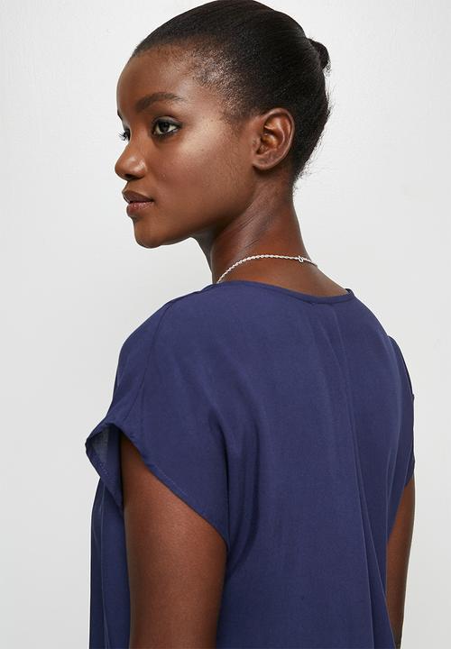 edit - Pleat detail boxy shell - ink