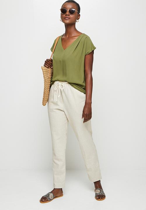 edit - Pleat detail boxy shell - fatigue