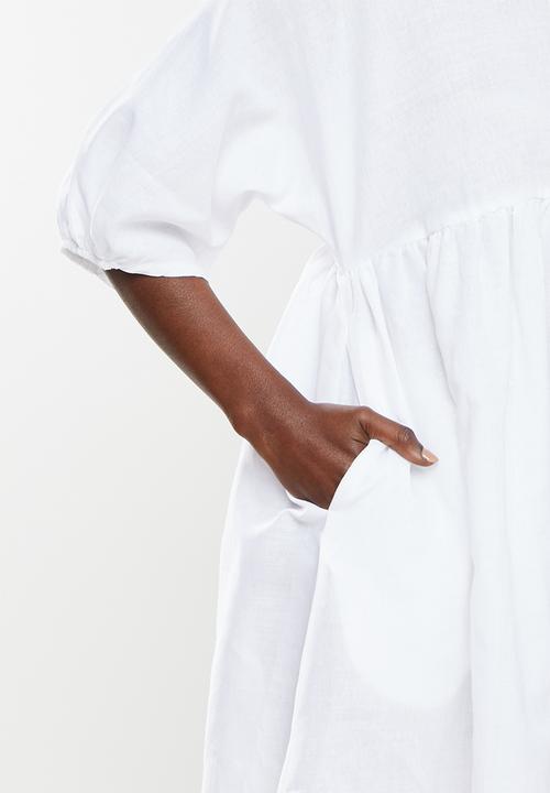 AMANDA LAIRD CHERRY - Twins dress - white