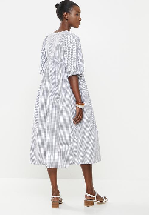 AMANDA LAIRD CHERRY - Twins dress - grey & white